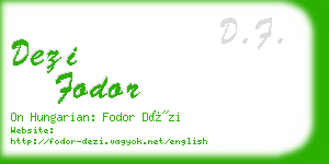 dezi fodor business card